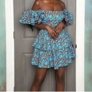 OFUURE Crop Top and Mini Skirt Set